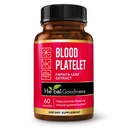 Kräuter-Güte Papaya Blatt Blut-Platelet Kapseln - 60/600mg 20x Stärke - Blut-Platelet, Knochen Marrow, Immununterstützung - Blutreiniger-Formel - Herbal Remedy - Made in USA