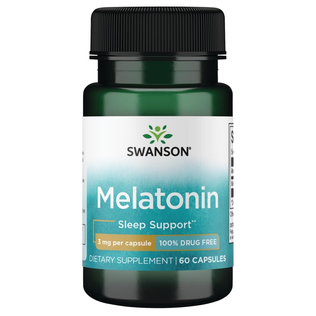 Swanson Melatonin 3 mg - 60 Kapseln