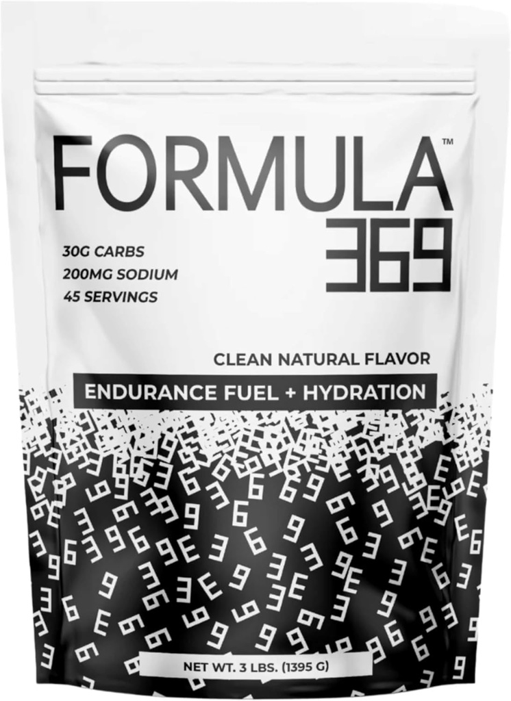 Formel 369 Endurance & Energy Drink Mix – 30g Carbs + Elektrolyte | Dual Carb Powder für Sportler | Vegan | (3 lb, ungeflammt)