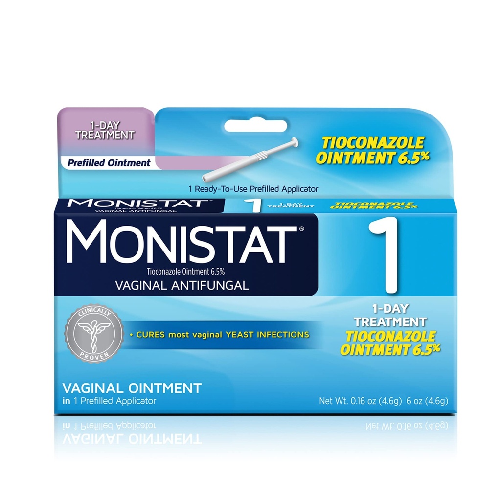 RepHresh Vaginal Gel 4ct (0.07oz) und Monistat 1 Tag Hefe Infektion Behandlung für Frauen mit 1 Tioconazol Salbe Applicator