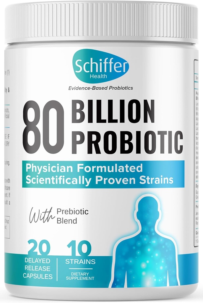80 Billion Probiotics, 20 Delayed Release Capsules mit 10 Strains