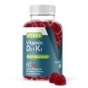 VITEEY Vitamin D3 K2 Gummie - 1000 IU Vitamin D3 und K2 100mcg - Knochen & Herz Gesundheit für Erwachsene und Jugendliche - Vegetarisch, Gelatin frei, GMO kostenlos - Tasty Chewable D3K2 Vitamine Erdbeeren Flavored Gummy