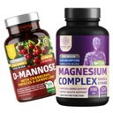 Number One Nutrition N1N Premium Magnesium Complex [500mg] Hohe Absorption und D-Mannose [1350mg mit Cranberry & Hibiscus], Non-GMO und Gluten-Free, 2 Pack Bundle