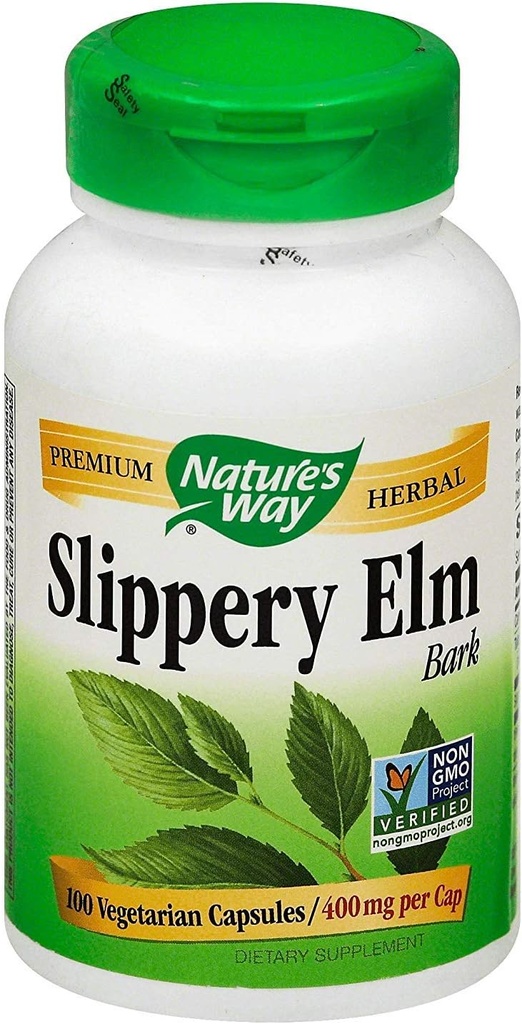 Nature's Way Slippery Elm Bark, 100 Veg Kapseln pro Flasche (3 Flaschen)