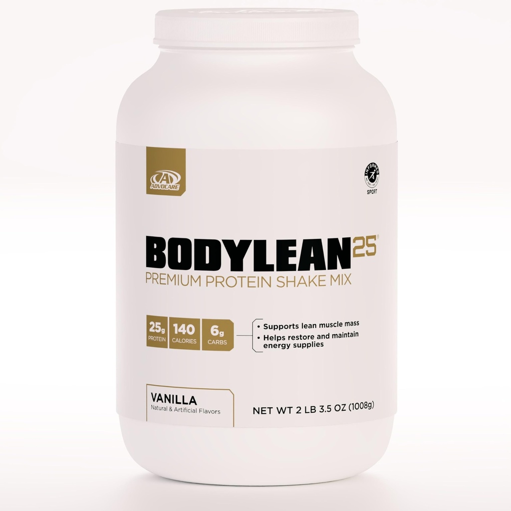AdvoCare BodyLean25 - Proteinpulver mit Whey Protein Isolate - Unterstützt Muskelaufbau & A Lean Body - Angebote Energieunterstützung* - Vanilla, 4.5 oz