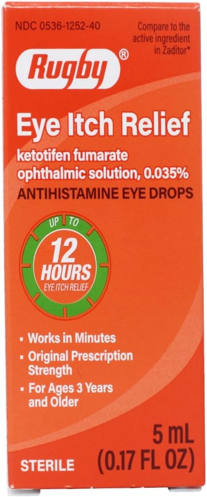 RUGBY LABORATORIES Eye Itch Relief Antihistamine Drops 0.17 Fl Oz