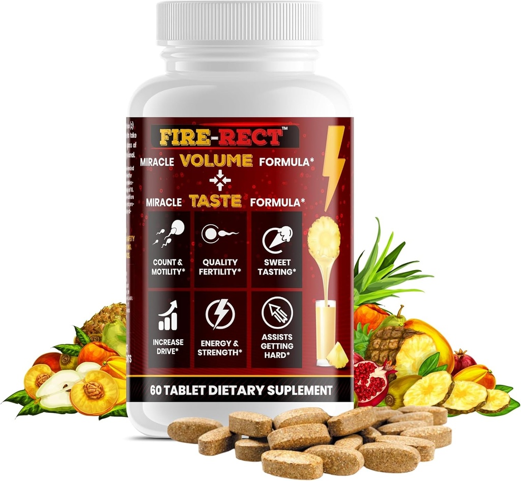Samen Volumen/Taste Booster Supplement - Männer Samen Gesundheit & Fertilität - Last Flow Volumizer + Zoll - Arzt Formuliert, um Volumen zu erhöhen - 60 Tabletten
