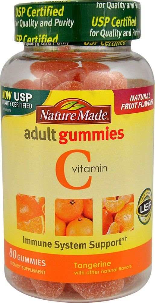 Nature Made Vitamin C Adult Gummis, Tangerine 80 ea (Pack mit 4)
