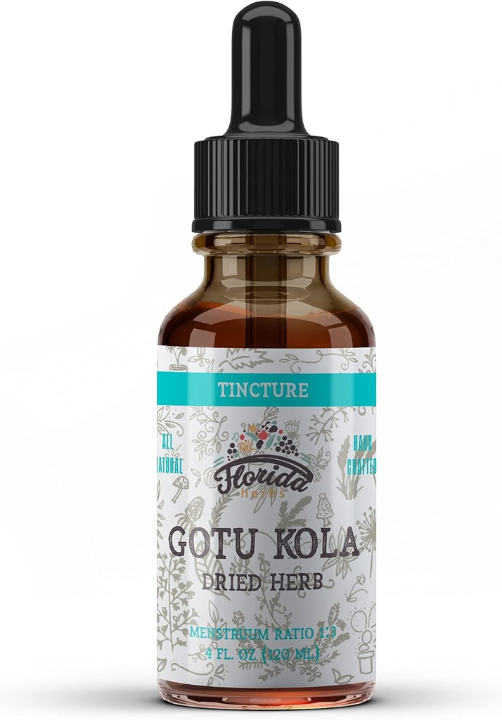 Gotu Kola Tincture, Organic Gotu Kola Extract, Gotu Kola Drops (Centella Asiatica) Getrocknete Kräuter