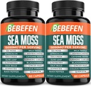 BEBEFEN (2 Packs) 15050mg Sea Moss Capsules mit Ashwagandha, Fenugreek, Bladderwrack und mehr - Immunsystem & Body Management