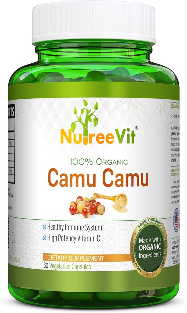 NurteeVit 100% Bio Camu Camu Kapseln 500mg (60 Count)