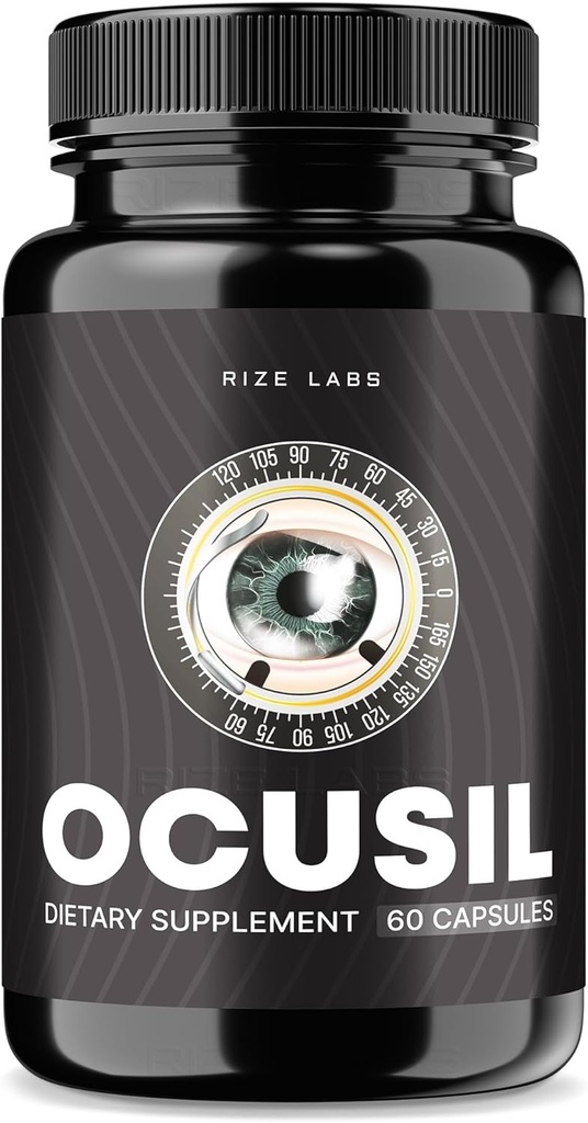 Ocusil Capsules, Ocusil Support Eye Supplement, Ocusil Lubricant, um Konzentration und Fokus zu verbessern, Ocusil All-Natural Pillen für gesunde Augen, Ocusil Eyesight Bewertungen (60 Kapseln)