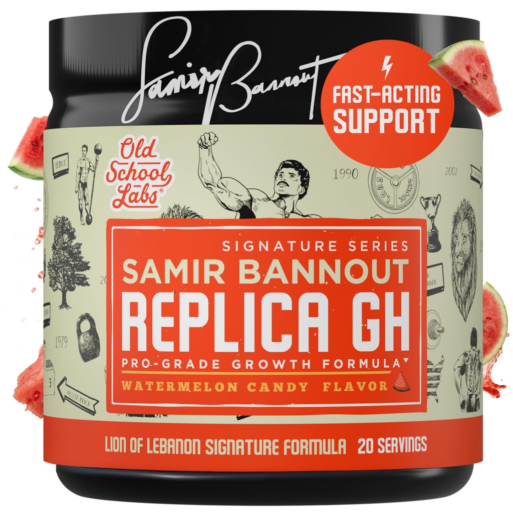 Replica Gh – Muskelaufbau GH Boosting Powder – Hormone Optimizer & Muskelwachstum Nahrungsergänzung – Exklusive OSL Herr Olympia Samir Bannout Zusammenarbeit – Wassermelone Candy Flavor – 20 Servierungen