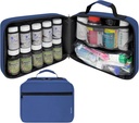 Große gepolsterte Pillen Flasche Organizer, Medizin Tasche, Case, Träger für Medikamente, Vitamine und medizinische Versorgung - Reisemedizin Organizer und Home Storage Med Bag - Blau (ohne Schloss)