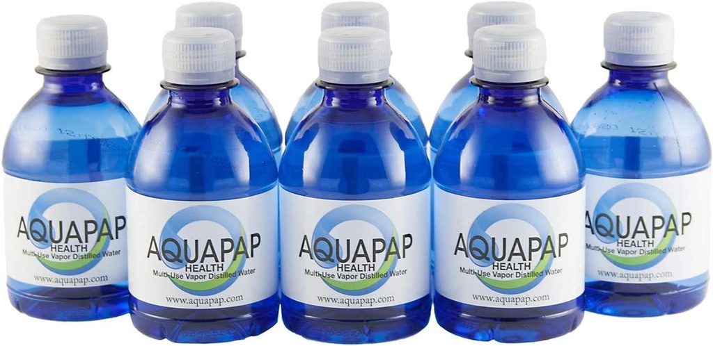AQUAPAP Health Neti Pot Nasal Bewässerung Vapor destilliertes Wasser 8 Pack von 8oz Einzelne Servierflaschen (Wasser nur nicht enthalten neti Pot)