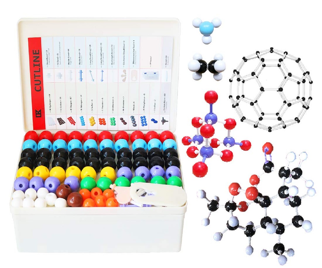LINKTOR Chemie Molekulares Modell-Kit (444 Stück), Student oder Lehrer-Set für Organische und anorganische Chemie Lernen, Motivieren Enthusiasmus für Lernen und Erhöhen von Raumimagination, Ein Fulleren-Set