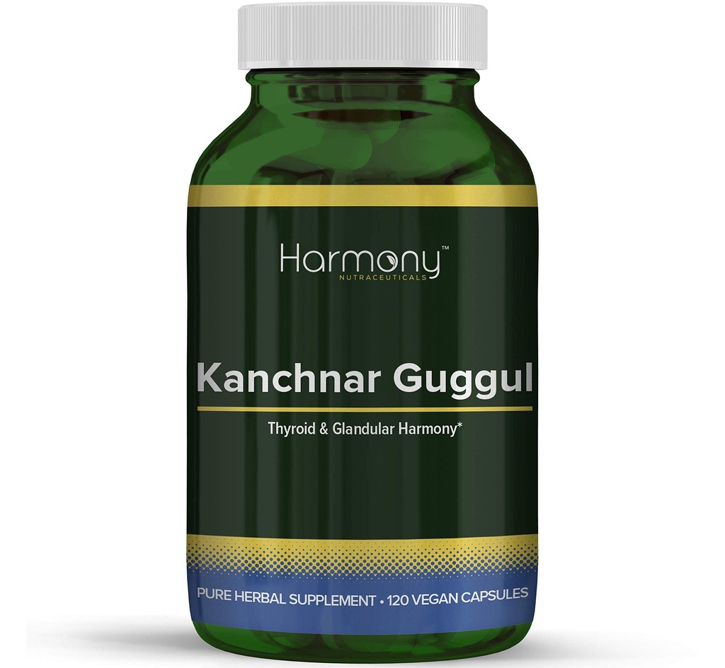 Kanchnar Guggul – Thyroid & Glandular Harmony – 120 Vegan Kapseln – Harmony Nutraceuticals Guggul Resin