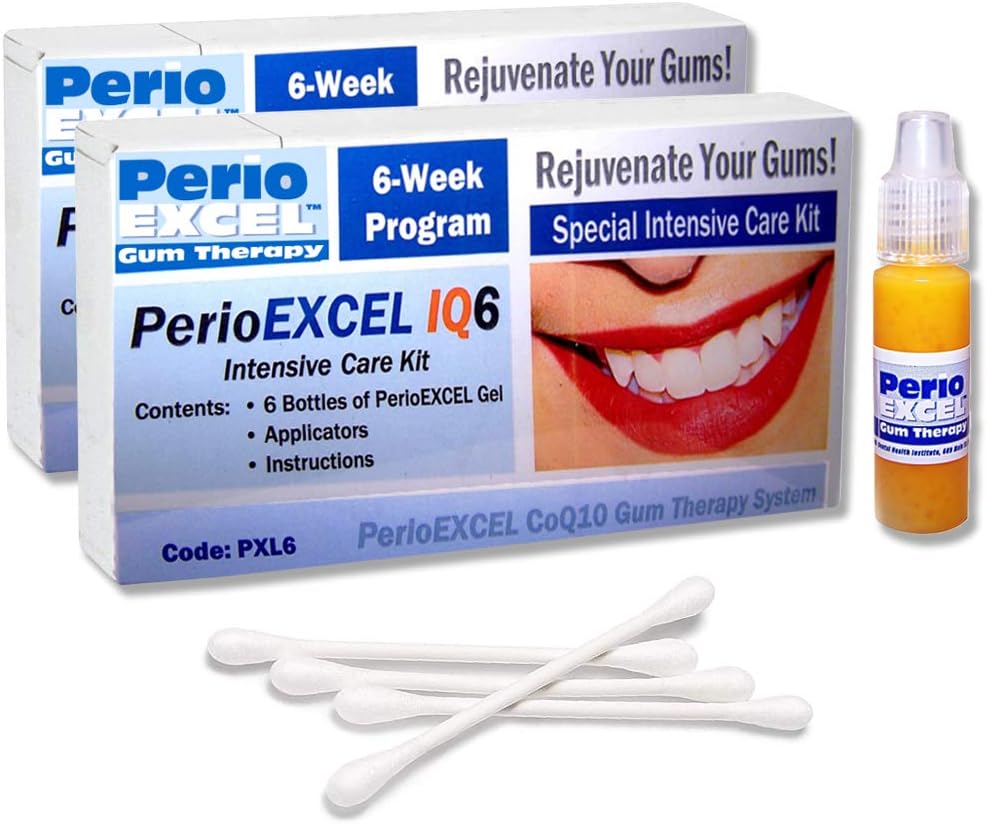 SDC - PerioEXCEL IQ6 DuoPack Intensivpflege 12-Week Gum Therapie Kit mit CoQ10 Gum Gel