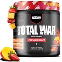 REDCON1 Total War Pre Workout, Strawberry Mango - L Citrulline, Malic Acid, Green Tea Leaf Extract für Pump Boosting Pre Workout für Damen und Herren - 3.2g Beta Alanine, um Auspuff zu reduzieren, 30 Servierungen