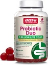 Jarrow Formulas® Probiotic Duo, 3 Billion Live Cells Supplement für Immungesundheit und Verdauungsunterstützung, 60 Raspberry Flavor Probiotic Gummis, 30 Tage Versorgung