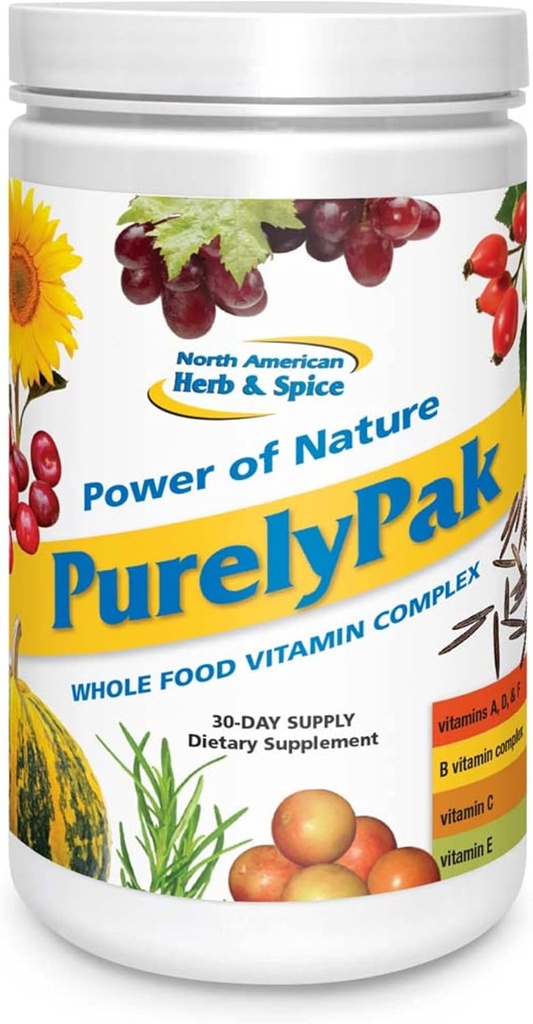 NORTH AMERICAN HERB & SPICE Purely Pak - Ganzes Nahrungsergänzungsmittel - Vitamin A, B Complex, C, D, E & Omega 3-6-9 - Einfach absorbierbar - Non-GMO - 30-Day Supply