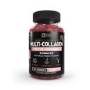 Multi Collagen Peptide Gummie (1, 2, 3, 5 & 10) + Vitamin C + Biotin + Hyaluronsäure | Unterstützt gesundes Haar, Haut und Nägel | Non-GMO und Glutenfreies | Natürliches Peach Flavor | 60 Gummie