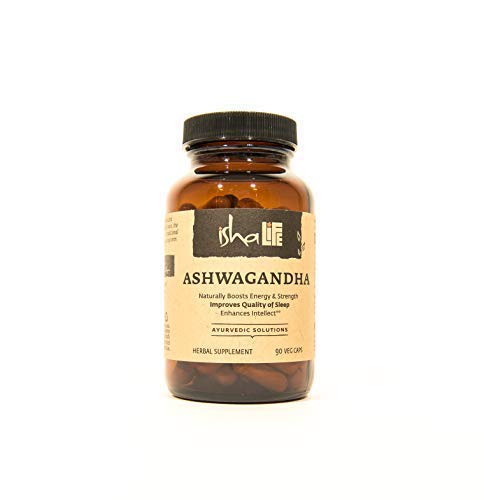 ISHA Ashwagandha Ergänzungen - Natürliche Kräuterergänzung, 500 mg ea (90 Veg Kappen)