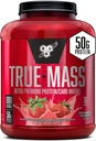 BSN TRUE-MASS Weight Gainer, Muskelmasse Gainer Protein Powder, Erdbeermilchshake, 5.82 Pfund