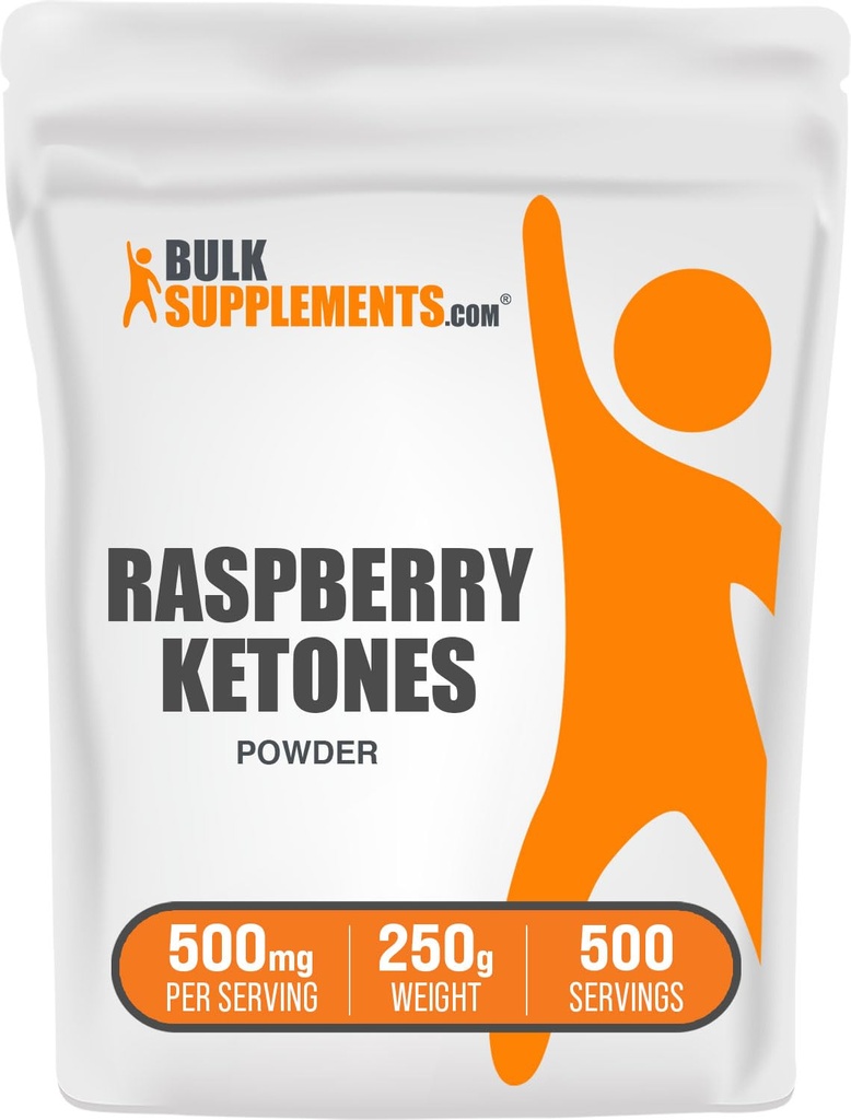 BulkSupplements.com Himbeere Ketone Pulver - Himbeere Ketone Beilage, Antioxidans Quelle - für Energieunterstützung, Glutenfrei, 500mg pro Servierung, 250g (8.8 Unze) (Pack von 1)