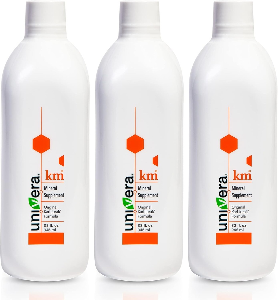 Univera KM Mineralische Ergänzung | Original Karl Jurak Formel | Reich an Kalium & Vitamine | Stabilisiert pH Balance | Unterstützt Verdauung + Nährstoffabsorption | Natürliche Phytonutrients | 90 Tage Versorgung