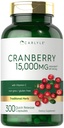 Carlyle Cranberry Pillen 15000mg | 300 Kapseln | Kräuterextrakt Ergänzung | für Frauen und Männer | mit Vitamin C | Non-GMO & Gluten Kostenlos