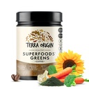 TERRA ORIGIN Superfoods Greens Blend Immun- und Verdauungshilfe | Organic Vegetable Supplement mit Tumeric, Milk Thistle, Green Tea, Chlorella | Non-GMO, Glutenfrei, Vegan | Coffee | 30 Servierungen
