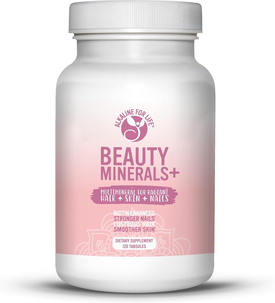 Beauty Minerals - Biotin Enhanced Multimineral for Hair Growth, Nail Strength, and Skin Elasticity - 19 Nährstoffe - Haar Haut und Nägel Vitamine