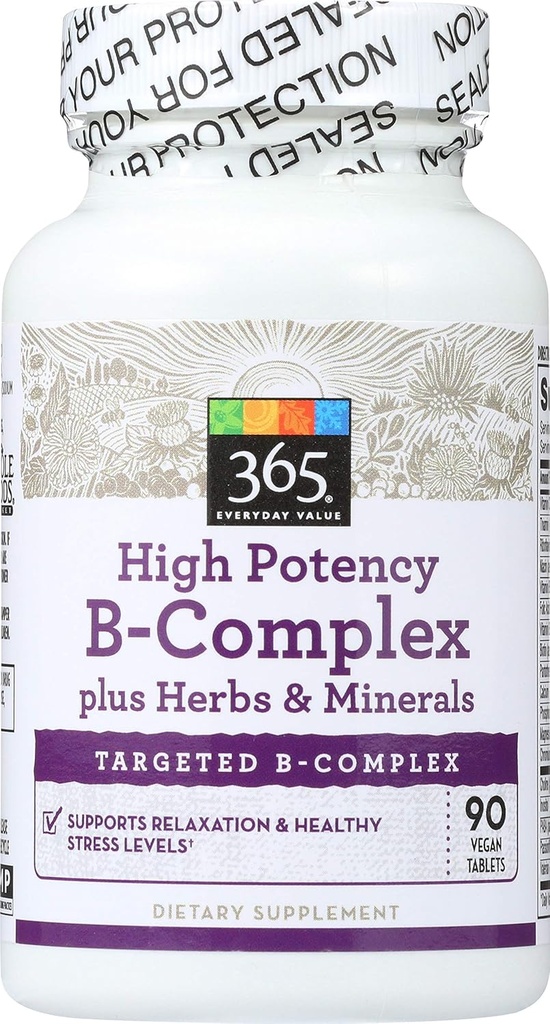 365 von Whole Foods Market, High Potency B-Complex, 90 ct