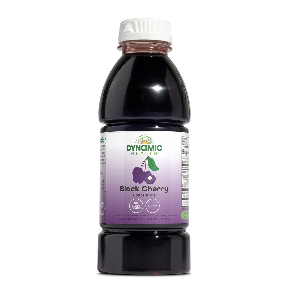 Dynamische Gesundheit 100% reine schwarze Kirschsaft Konzentrat, keine Zusatzstoffe, Antioxidantienergänzung, Urinary Tract & Joint Support, 16 Fl oz