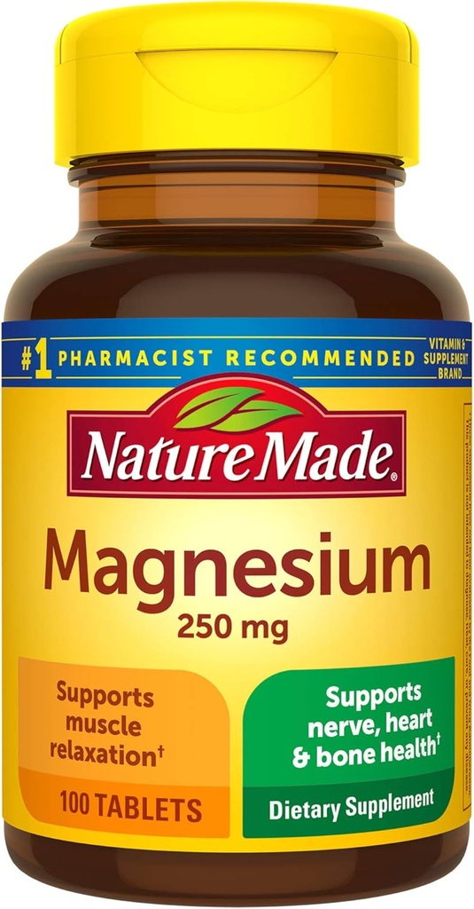 Magnesiumoxid 250 mg Tabletten, 100 Zähler für Ernährungsunterstützung