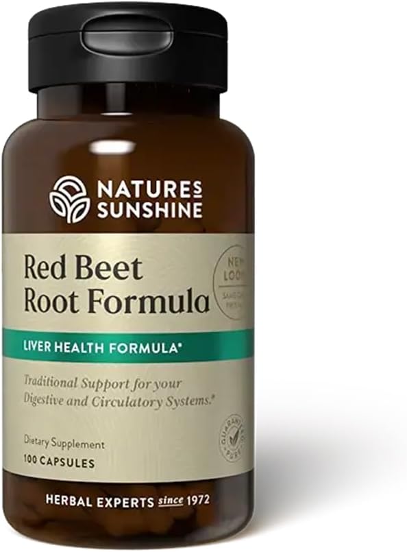 Nature's Sunshine Red Beet Root Formula, 100 Kapseln | Bietet Vital Nährstoffe, unterstützt das Glandular System, und groß für das Fasten