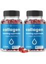 NutraChamps Collagen Boosting Gummis, Collagen Booster Gummy für natürliche Kollagenproduktion, Vegan Pectin Ergänzungen Chews für Frauen & Männer, 60 Peach Gummies (Pack von 2)