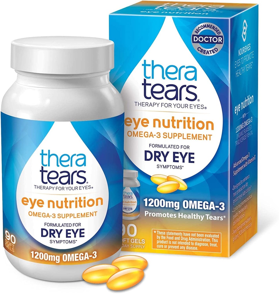 Theratears Nutrition 1200mg Omega-3 Supplement 90 Kapseln (2 Pack)