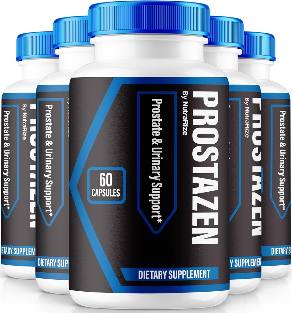 NutraRize (5 Pack) Prostazen Kapseln, offizielle Prostazen Pillen Prostata Gesundheit, Prostazen Plus Premium Formel, Prostazen für gesunde Prostata, Prosta Zen Pastillas Review (300 Kapseln)