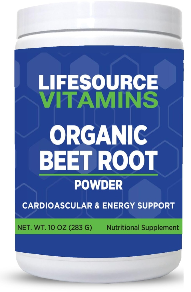 LifeSource Vitamins Beet Root Powder - Organic 10 oz - 57 Servierungen - US California Beets - Non-GMO