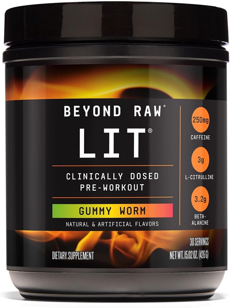 Beyond Raw LIT Pre-Workout - Gummy Worm (30 Servierungen)