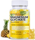 Magnesium Glycinate Gummie 1000mg, Sugar Free Magnesium Kalium Beilagen für Erwachsene mit L-Threonate für Schlaf, Körperunterstützung und Entspannung,90 Mango Ananasgummis