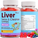 3000mg Liver Detox Repair & Cleanse Gummis | Milk Thistle 2000mg mit Turmeric Dandelion Root & Artichoke for Liver Detox, Liver Support & Renew, Antioxidant, Gut, Haut - Fruit Flavor, 60 Gummies
