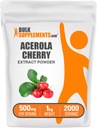 BulkSupplements.com Acerola Kirschextrakt Pulver - Natürliche Vitamin C Ergänzung, Acerola Kirschpulver - Vegan & Glutenfrei, 500mg pro Servierung, 1kg (2.2 lbs) (Pack von 1)