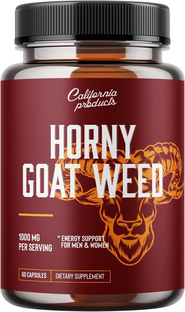 Horny Goat Weed Complex mit 1000 mg Horny Goat Weed Extrakt und extra Stärke Tongkat Ali Root Pulver natürliche Maca Root Extrakt Maca Root Pulver