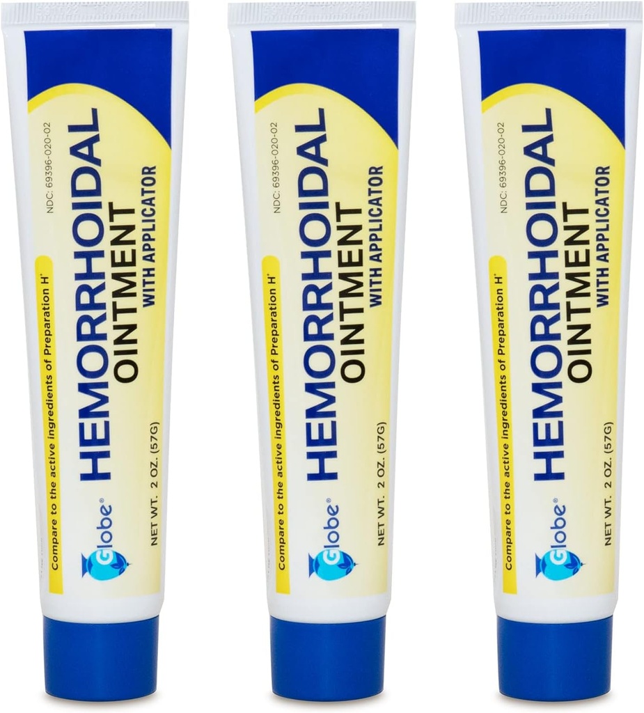 Hämorrhoidale Schmerzlinderung Salbe 2 oz (56g) Pro Tube Hämorrhoid Behandlung für Fast Acting Itch, Schwellung und maximale Stärke Schmerzlinderung (3 Pack)