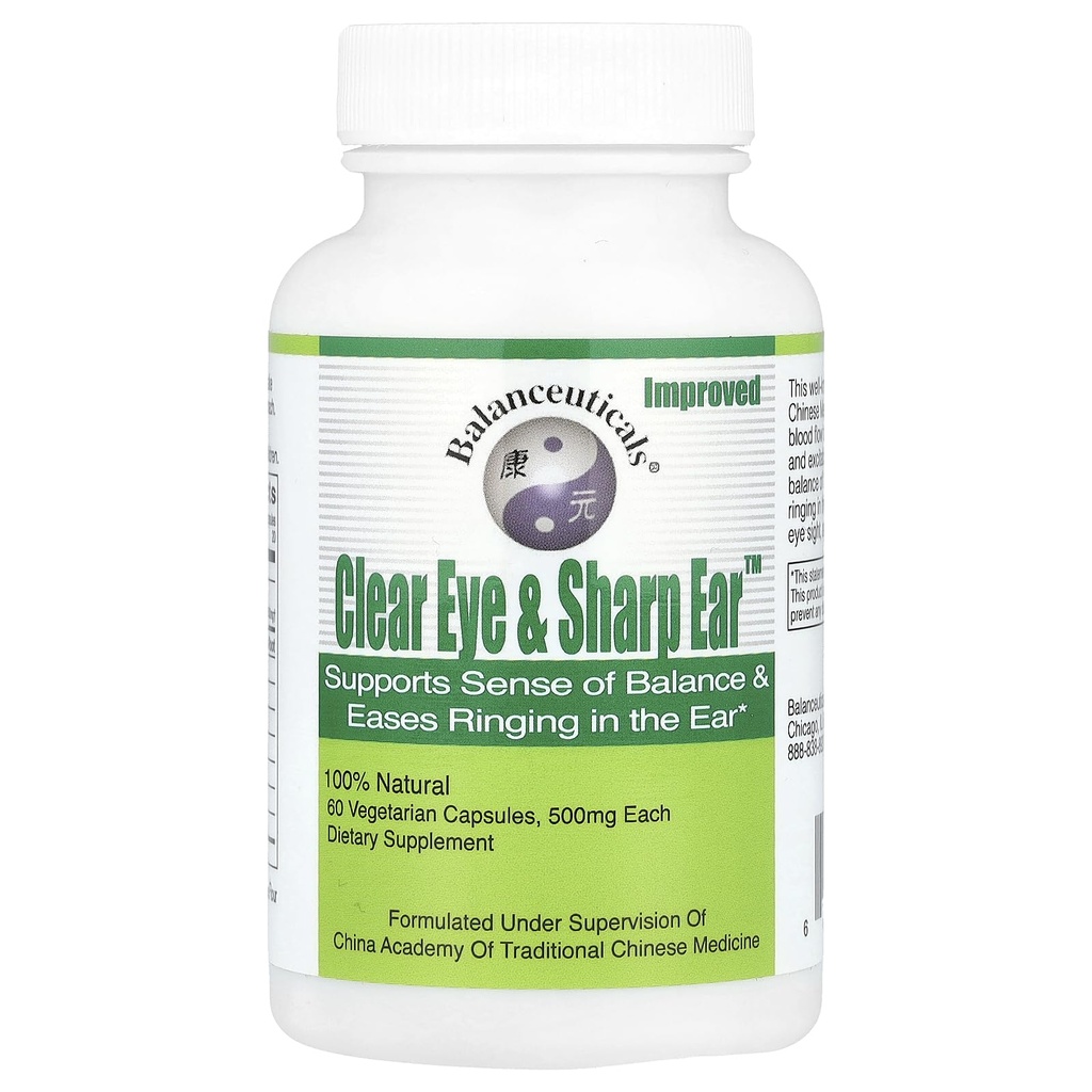Klare Augen- & Schar Ohr Nahrungsergänzung Kapseln, 500 mg, 60 Count Bottle