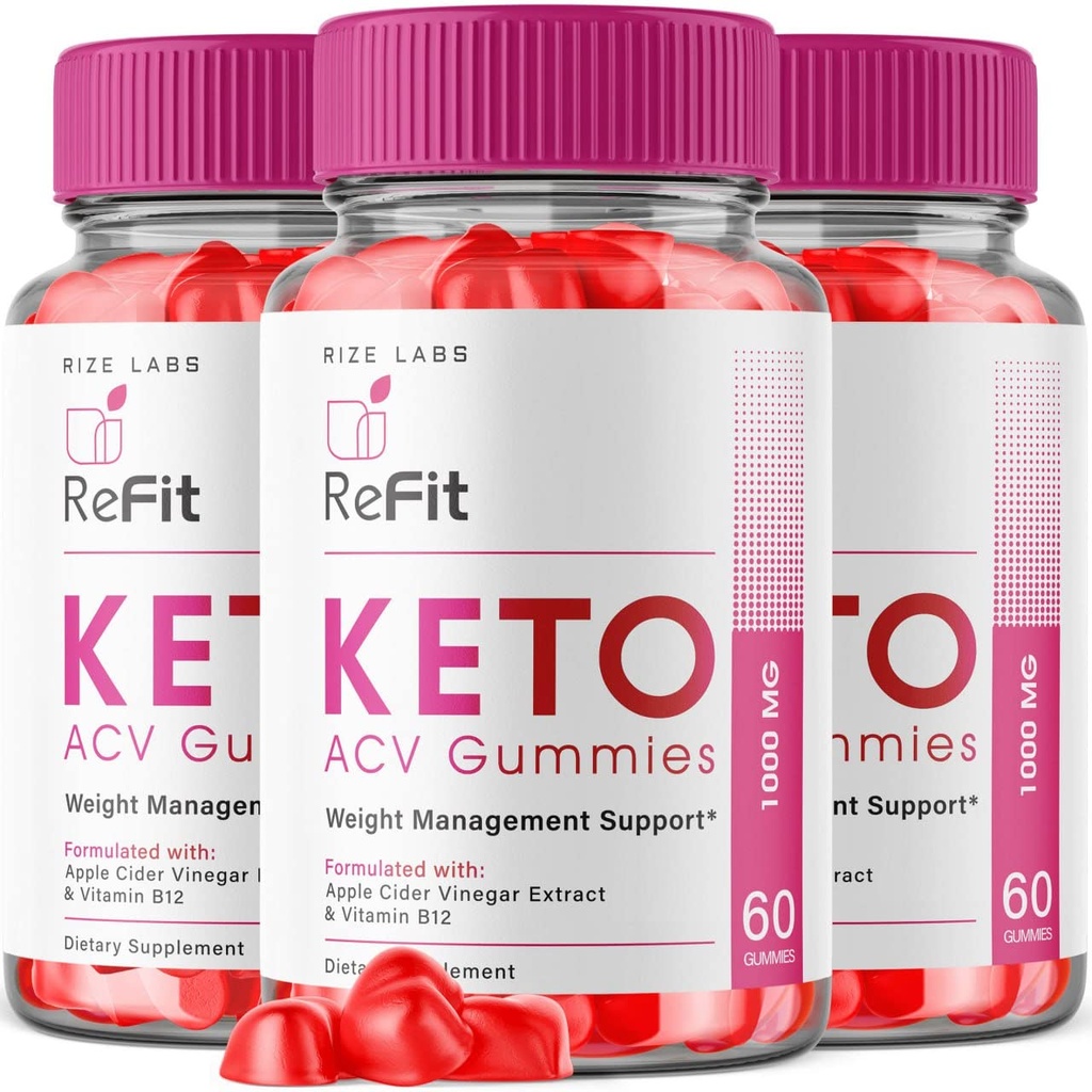 rize labs - Refit Keto ACV Gummis für Advanced Weight Loss mit Apple Cider Essig, Beilage, hilft bei der Reduzierung von Belly Fat, für Extra Strength (180 Gummis)